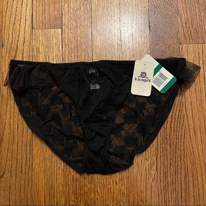 Black lace underwear. Size L. NWT. B. Tempted.